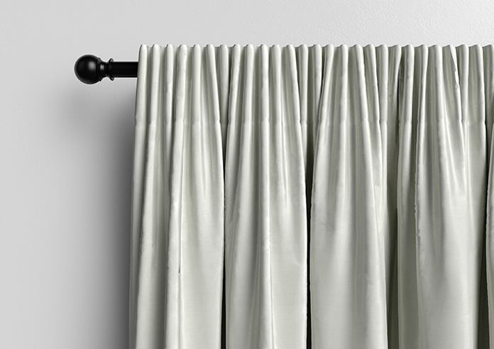 Akoya Faux Silk, Lustre Pure Silver - Made to Measure Curtains - Image 10